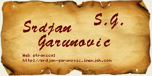 Srđan Garunović vizit kartica